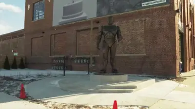 Detroit’s own crime-fighter RoboCop finally stands guard in Motor City