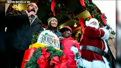 Mayor Wu, Santa Claus take enchanted trolley tour through Boston