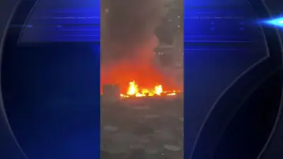 A devastating fire destroys a crowded slum and leaves thousands homeless in Bangladesh capital