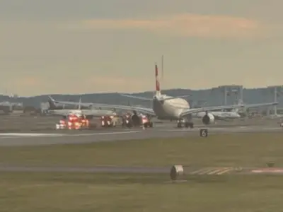 Plane stops takeoff at Logan Airport after shooting flames, smoke