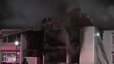 Crews battle fire at Taunton apartment complex