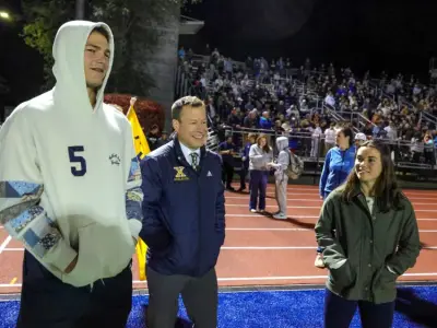 Patriots QB Drake Maye attends Catholic Memorial vs. Xaverian football game