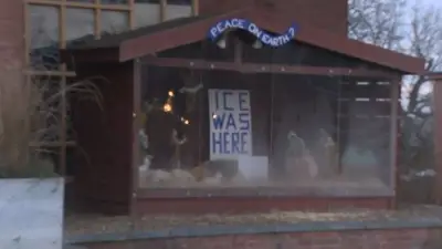 Archdiocese weighs in on Dedham church’s ‘Ice Was Here’ nativity scene
