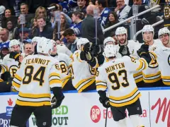 Watch: Fraser Minten scores game-sealing goal for Bruins against his former team