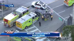 4 hospitalized following traffic crash involving MDFR vehicle in North Miami