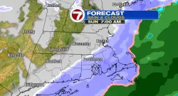 Snow moves in this evening, exits Sunday morning
