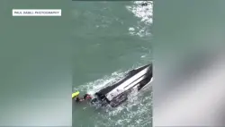 Lifeguard rescues elderly man who was tossed overboard by large waves in Palm Beach