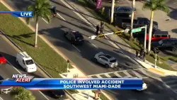 Multiple EB lanes closed on Bird Road after police-involved crash