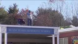 Making good on bet, Boxboro elementary school principal camps out on school roof