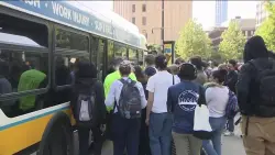 ‘Yeah, I hate it’: Blue line riders react to shuttle buses still being used after infrastructure upgrades