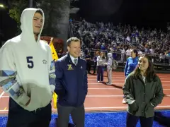 Patriots QB Drake Maye attends Catholic Memorial vs. Xaverian football game