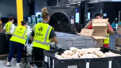 Volunteers with the Global Empowerment Mission in Doral pack aid boxes to deliver to the Caribbean ahead of Tropical Storm Melissa